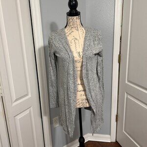 Popular 21 Womens Small Gray Longline Cardigan Open Front Soft Stretch Knit